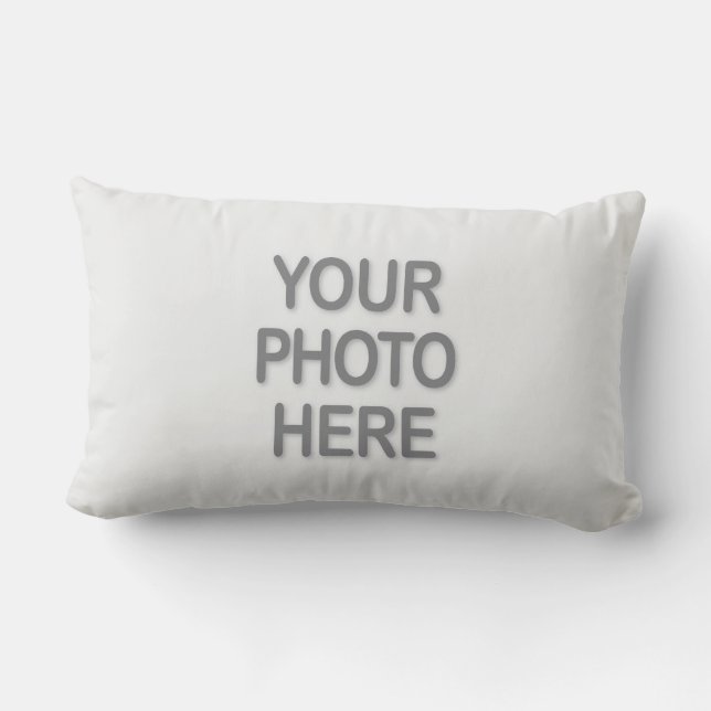 2 Photo Template Double-sided DIY Front Back  Lumbar Pillow (Back)