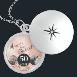 2 Photo Then and Now ANY YEAR Wedding Anniversary Locket Necklace<br><div class="desc">2 Photo Then and Now ANY YEAR Wedding Anniversary</div>