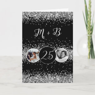 2 Photo Then and Now Wedding Anniversary Card