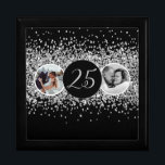 2 Photo Then and Now Wedding Anniversary Gift Box<br><div class="desc">2 Photo Then and Now Wedding Anniversary</div>