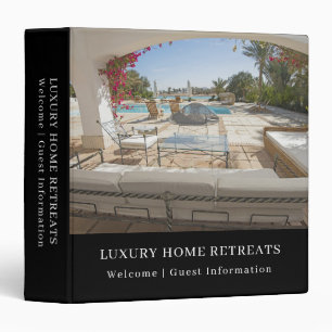 2 Photo Vacation Rental Guest Information 3 Ring Binder