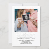2 Photo Virtual Long Distance Baby Shower by Mail Invitation (Back)