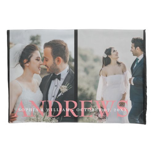2 photo wedding  pillow case
