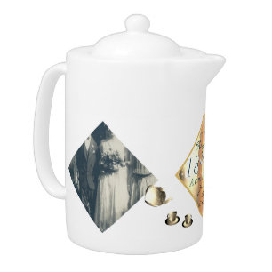 2 Photos 18th Wedding Anniversary Porcelain Teapo Teapot