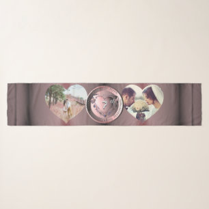 2 Photos 7th Copper Wedding Anniversary Scarf