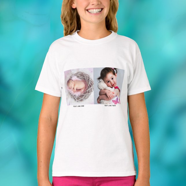 2 Photos: Bestie, Mom & Dad, Baby Pics or Pet T-Shirt (Creator Uploaded)