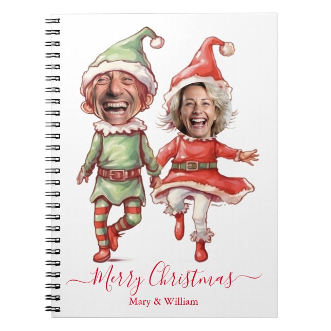 2 Photos Christmas elves  Notebook (Front)