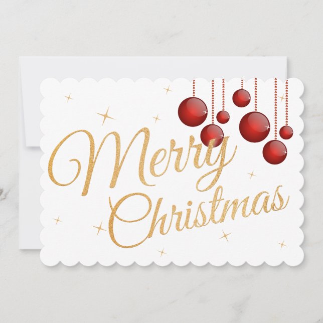 2 Photos Christmas Festive Greeting Card (Front)