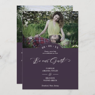 2 Photos Collage Minimalist Be our Guest Save The Date