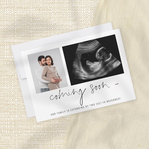 2 Photos Coming Soon Script Pregnancy Announcement