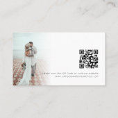 2 Photos Logo QR Code Wedding Photographer Business Card (Back)
