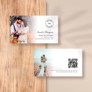 2 Photos Logo QR Code Wedding Planner Business Card