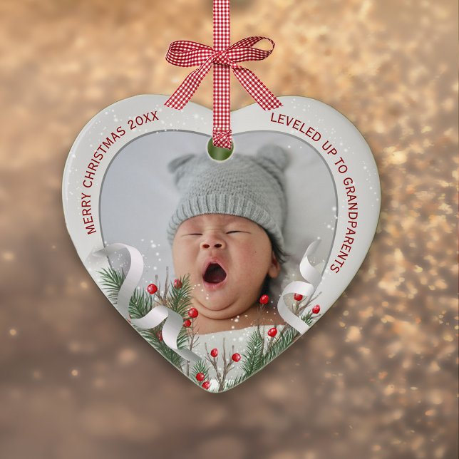 2 Photos New Grandparents Silver Frame  Ornament (Creator Uploaded)