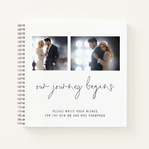 2 photos Our Journey Begins Wedding Guest Book