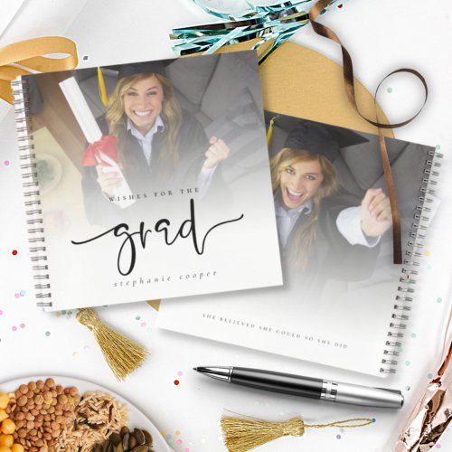 2 Photos Overlay Wishes for Grad Guest Book