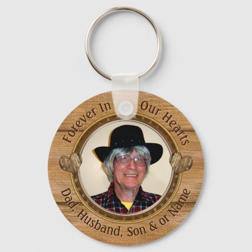 2 Photos Personalized Memorial Keychain Keepsakes