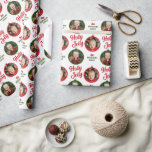2 Photos Scrip Holly Jolly Christmas Ornament Wrapping Paper<br><div class="desc">Print the child's name on this red wrapping paper to add a festive touch to any Christmas gift you give.</div>