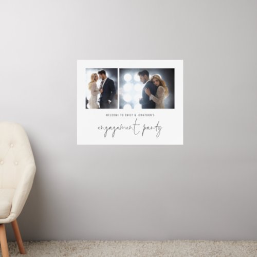 2 photos Script Welcome Engagement Party Wall Decal