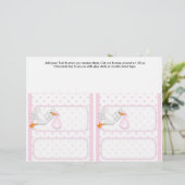 2 Pink Baby Shower Favor Custom Candy Bar Wrappers (Standing Front)