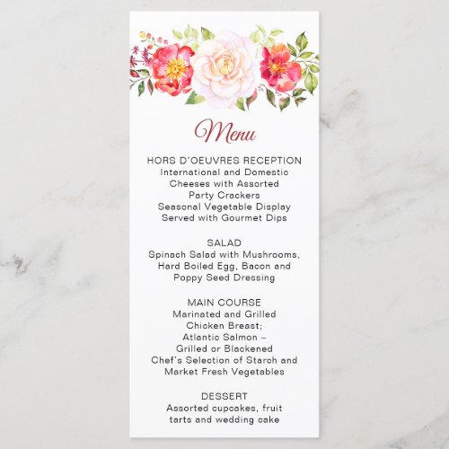 2 Pink Roses Knockout Roses Greenery Menu