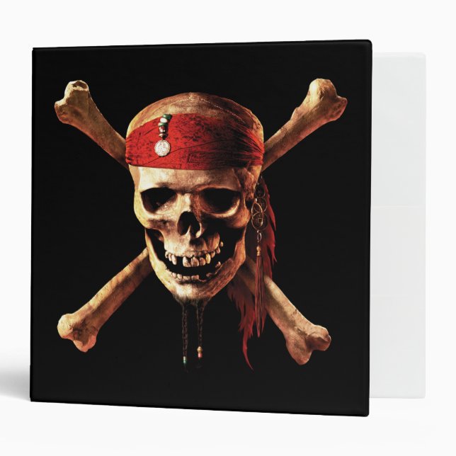 2" Pirates of the Caribbean Skull Logo 3 Ring Binder (Front/Inside)