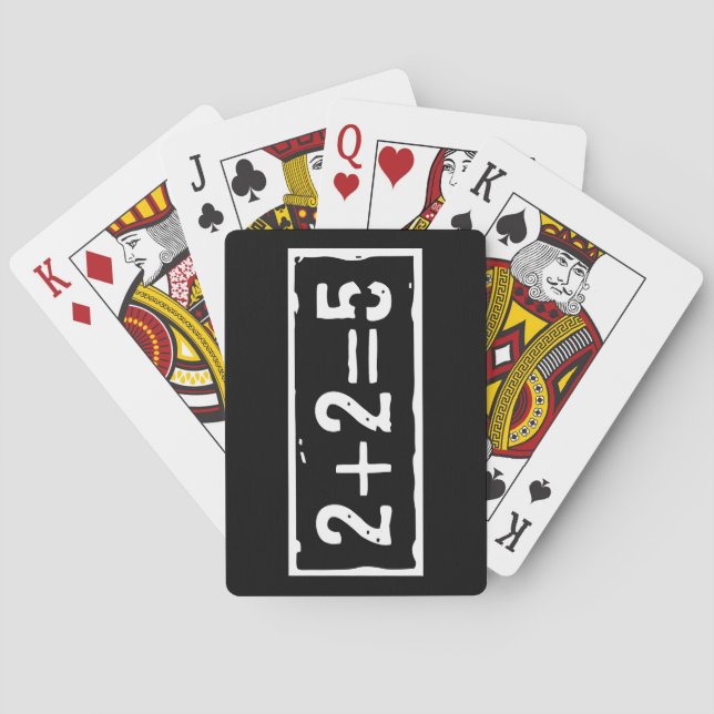 2 plus 2 equals 5 poker cards (Back)