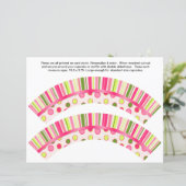 2 Polka Dot Birthday Personalize Cupcake Wrappers (Standing Front)