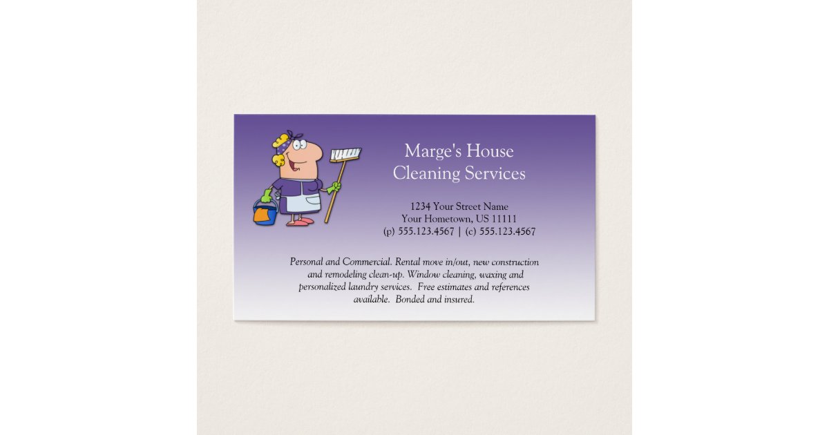 cleaning service card designs