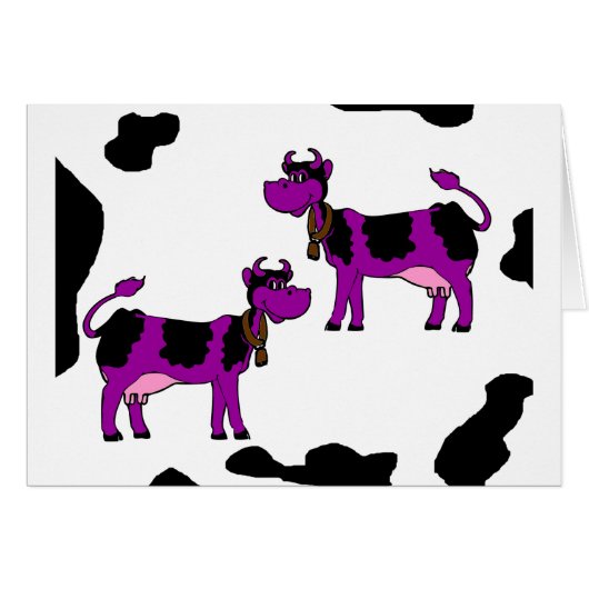 2 Purple Cows Cards (Front Horizontal)