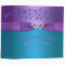 2" Purple, Teal Floral, Hearts Wedding BINDER
