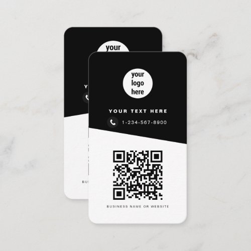 2 QR Codes 2 Business Logos  2 Contacts  Business Card