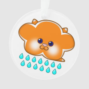 2 Raining Cat Clouds - Reversible Ornament