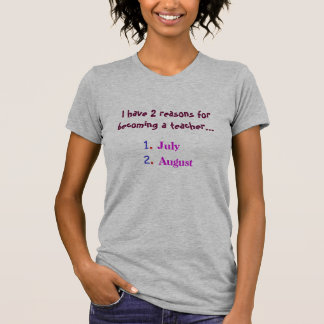 2 reasons for becoming a teacher T-Shirt