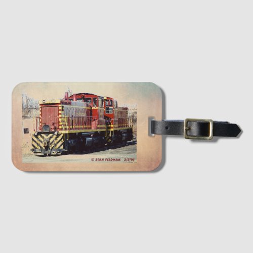 2 rebuilt Juniata terminal switching locomotives   Luggage Tag