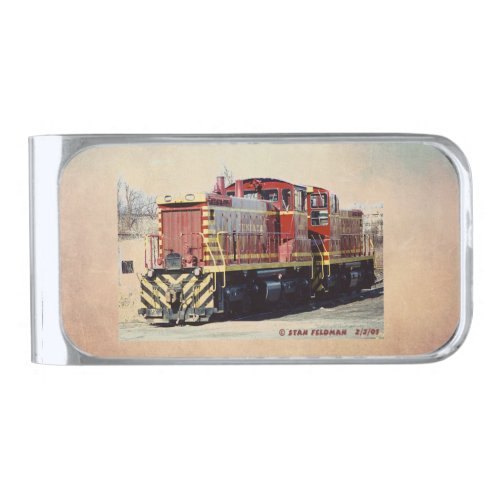 2 rebuilt Juniata terminal switching locomotives   Silver Finish Money Clip