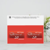 2 RED Graduation Favor Custom Candy Bar Wrapper (Standing Front)
