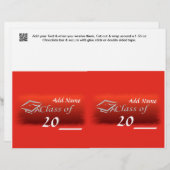 2 RED Graduation Favor Custom Candy Bar Wrapper (Front/Back)
