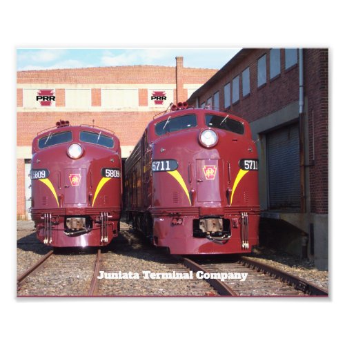 2  restored Pennsylvania railroad locomotives  Photo Print