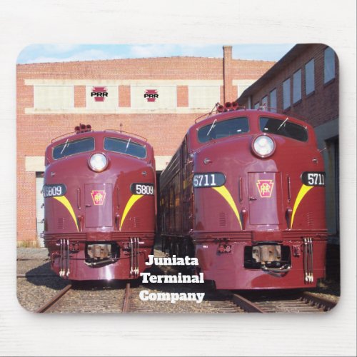 2  restored Pennsylvania railroad locomotives Tote Mouse Pad