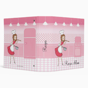 2" Retro Housewife's Recipe Binder Organizer