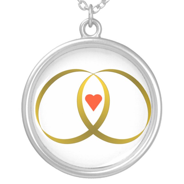 2 rings & heart silver plated necklace (Front)