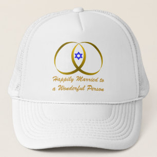 2 rings & STAR of DAVID,.. Trucker Hat
