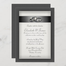 2 Rings Wedding Invitations | Zazzle