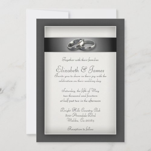 2 Rings Wedding Invitations