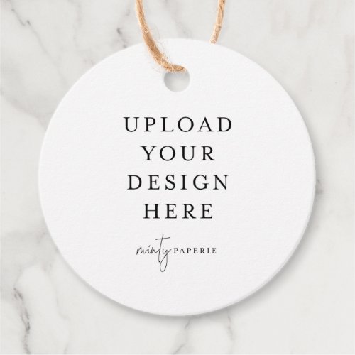 2 Round Circle Gift  Favor Tag