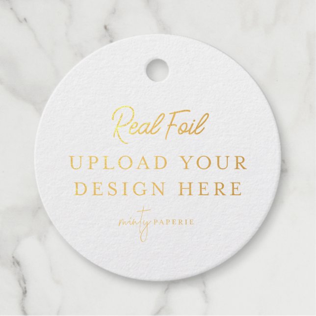2" Round Tag Gold Foil Printing - Do It Yourself (Front)