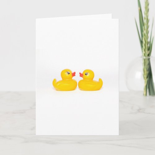 2 rubber ducks in love card