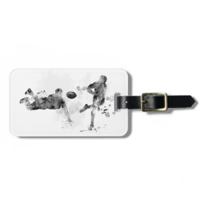 2 RUGBY PLAYERS - LUGGAGE TAG
