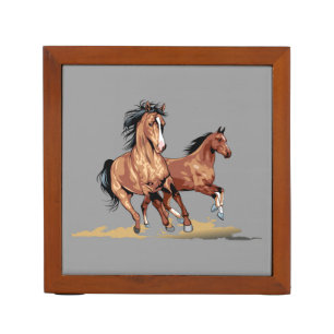 2 Running Stallions Desk Organizer
