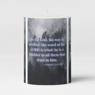 2 Samuel 22:31 KJV Bible Verse Pic Pillar Candle